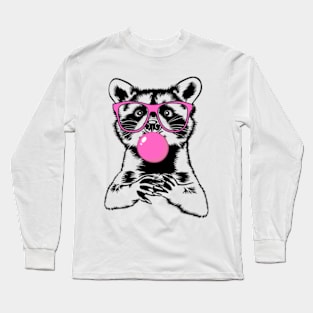 Raccoon Bubbles Long Sleeve T-Shirt